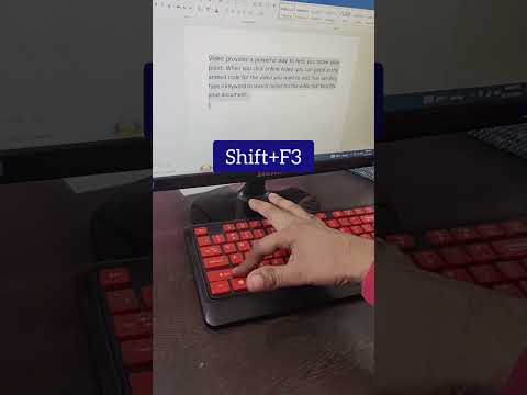 Shift + F3 | #shortcutkeys