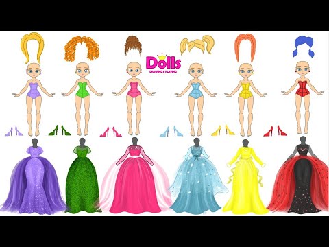 👸🏰💗NEW PAPER DOLLHOUSE FOR UNICORN PRINCESS PAPER DOLL COMPILATION