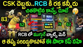 CSK Won By 8 Runs Against RCB|RCB vs CSK Match 24 Highlights|IPL 2023 Latest Updates|Devon Conway