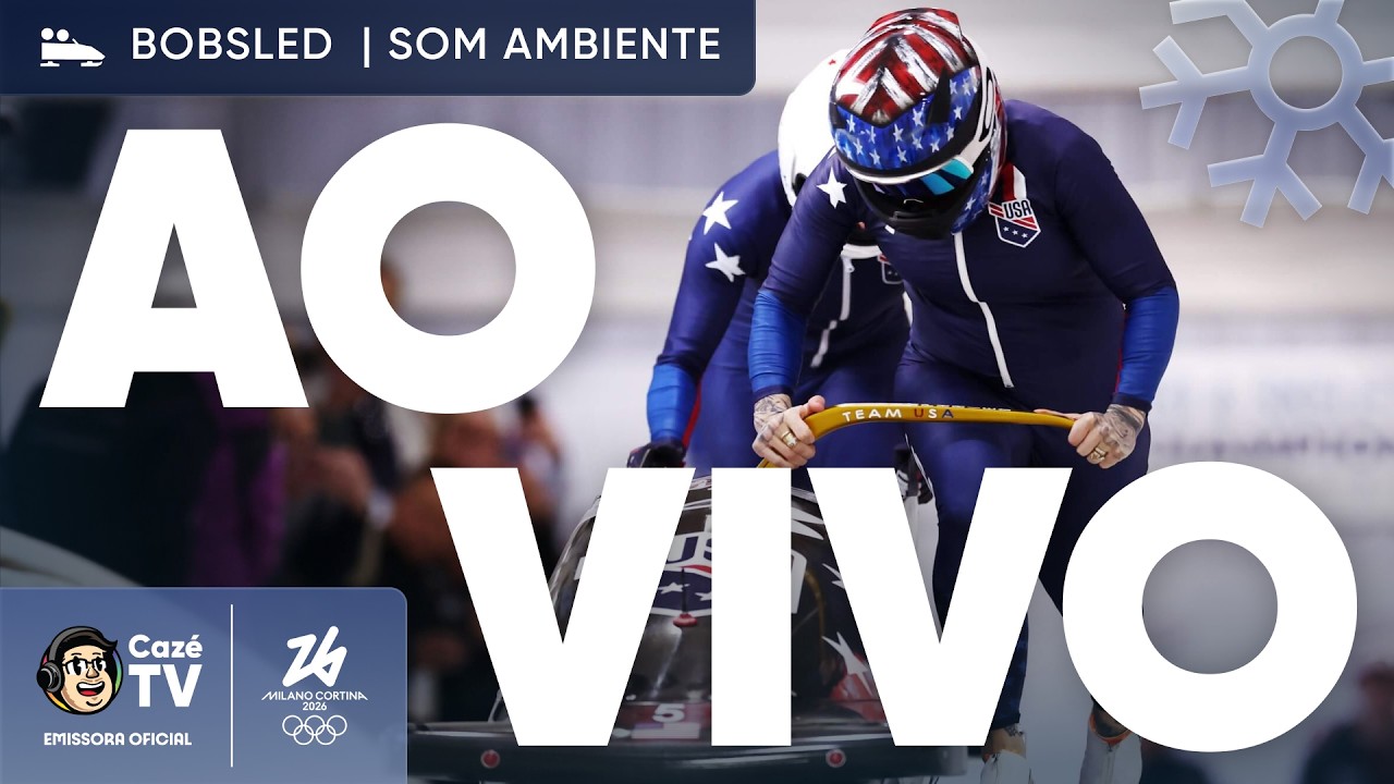 AO VIVO (SOM AMBIENTE): BOBSLED FEMININO | OLIMPÍADAS DE INVERNO 2026