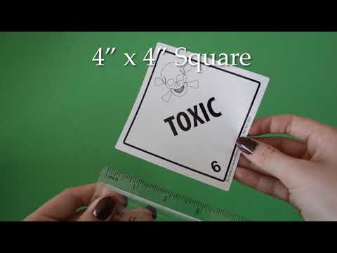 Laminated DOT Toxic Hazard Labels Class 6