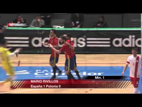 Gol de Rivillos (1-0) en el amistoso España - Polonia