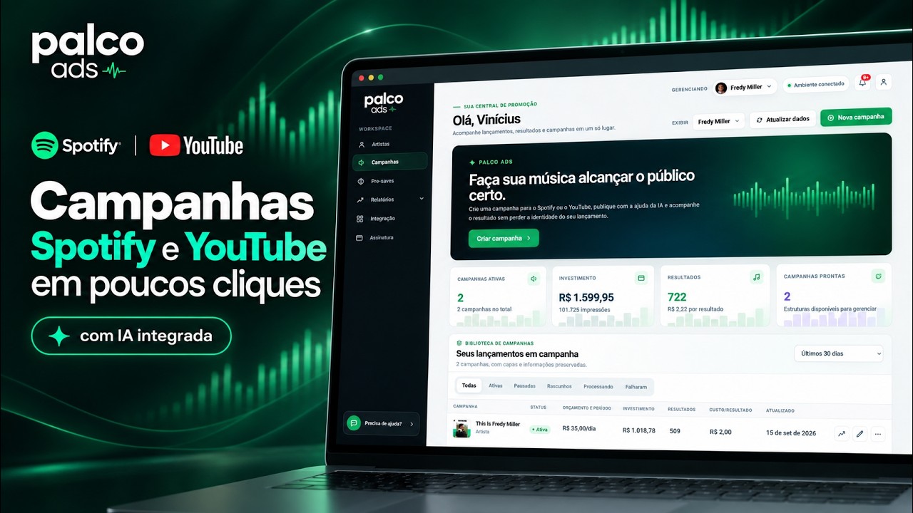 Vídeo de apresentação do Palco Ads