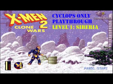 X-Men 2 Clone Wars Cyclops Only Playthrough Level 1: Siberia