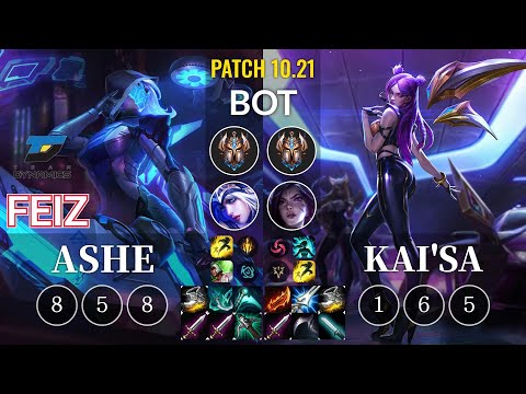 DYN Feiz Ashe vs Kai'Sa Bot - KR Patch 10.21