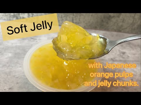 Japanese Orange Jelly with jelly chunks<br>(とろけるデザート つぶつぶみかん)<br>6 pcs, Product of Japan