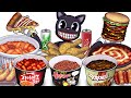 Mukbang Animation Hot Spicy Food Pizza Burger Set Eating Cartoon Cat Complete Edition 01