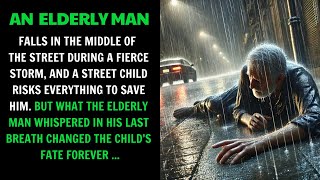 Street Boy Faces a Furious Storm to Save an Old  Man Lying on the Ground But  What the Old Man