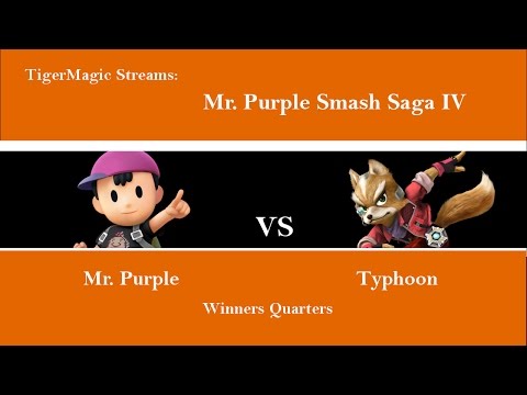 Mr. Purple Smash Saga IV- Mr. Purple (Ness) vs Typhoon (Fox)- Winners Quarters Smash 4