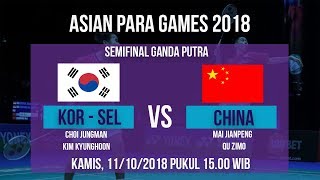 Jadwal Laga Semifinal Badminton Ganda Putra, Kor-Sel Vs China di Asian Para Games 2018