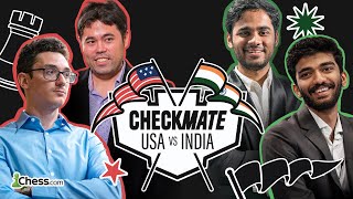 CHECKMATE: USA vs. INDIA!! Two Strongest Chess Nations Collide! ft. Hikaru, Gukesh, Arjun, Divya