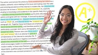 How to write an A+ Analysing Argument body paragraph (Language Analysis)