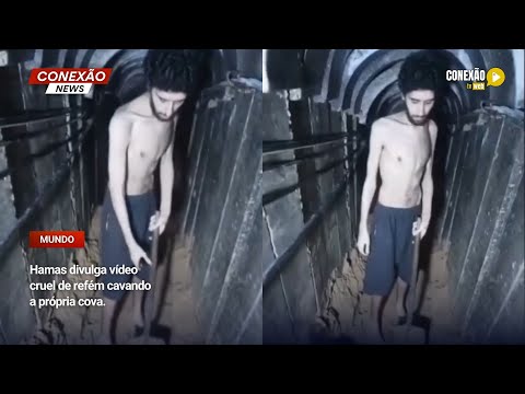 Vídeo: Hamas divulga vídeo cruel de refém cavando a própria cova.