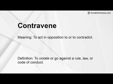 Contravene Meaning