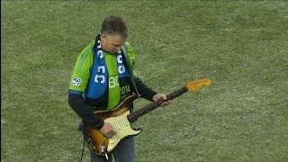 Mike McCready performs the Star Spangled Banner