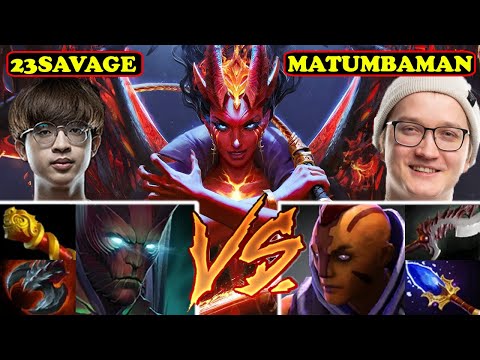 INTENSE GAME 23SAVAGE VS MATUMBAMAN FT QUEEN OF PAIN MASTERY ULTRA LATE BATTLE | DOTA2ORBS