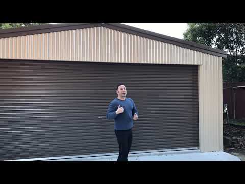 Two Tone Garage With A Double Roller Door