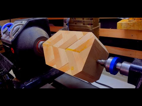 Woodturning Parquet vase