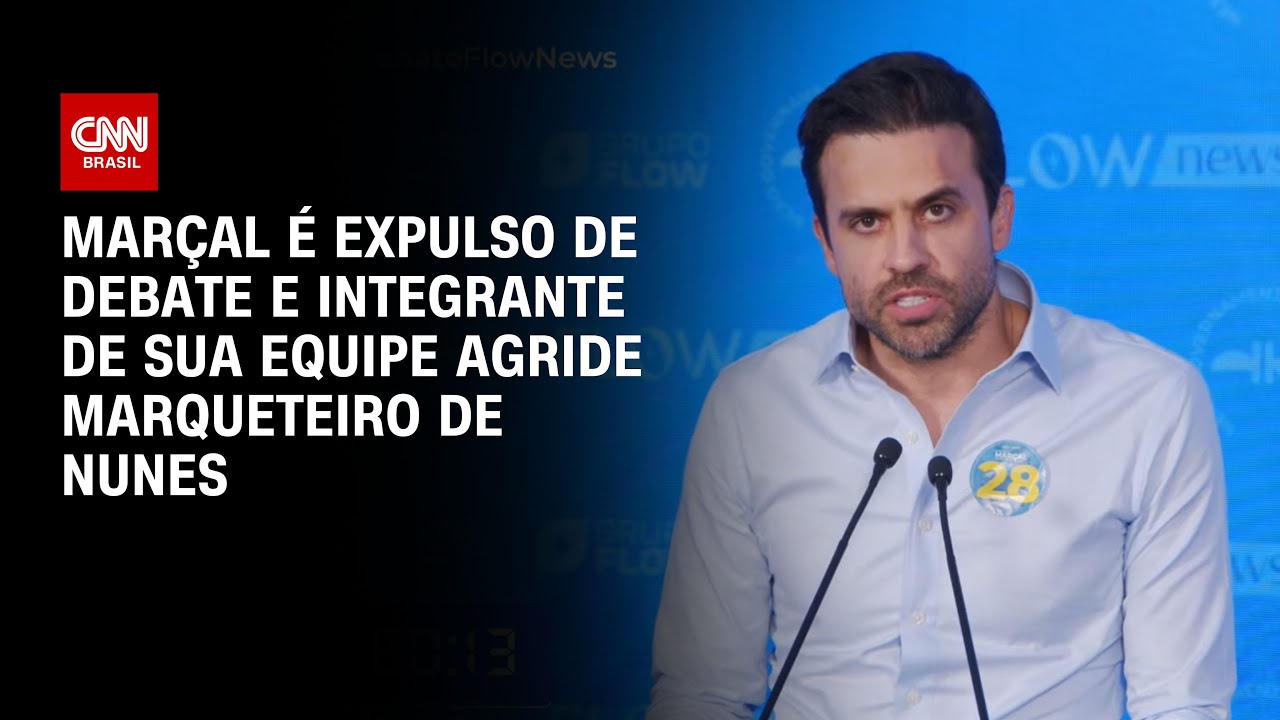 Marçal é expulso de debate e integrante de sua equipe agride marqueteiro de Nunes | CNN BRASIL