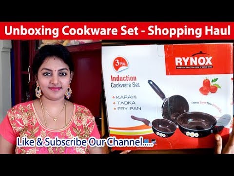 Unboxing and reviewing Cookware set of 3 pieces from Amazon.in - Shopping Haul 17 Video