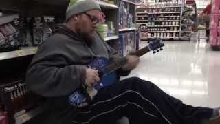 Husky Burnette - Discount Blues - One Direction Guitar Jam Session At Walmart