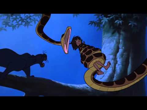 The Jungle Book  Kaa tries to eat Mowgli HD
