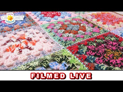 Double Strand Granny Square - InStitches Family Live Tutorial 3 - April 12, 2019