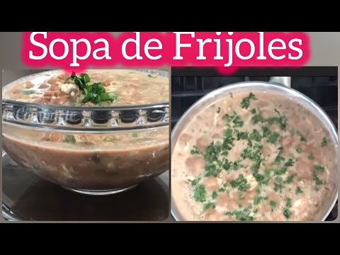 Prepara esta Sabrosa SOPA de FRIJOLES, Receta Sencilla y Económica!!😋