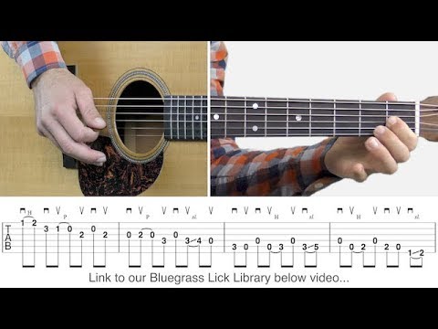 Bluegrass Flatpicking Guitar Lick in D - Guitar Lesson - Bluegrass Lick Library
