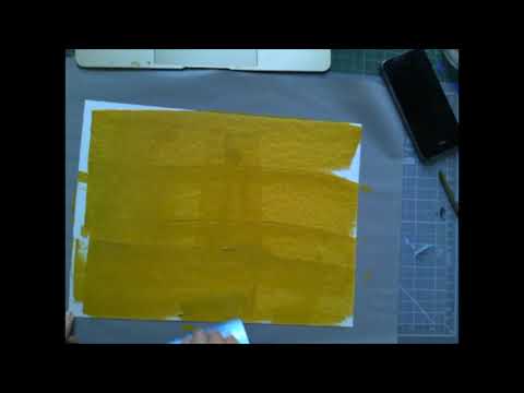 Applying an acrylic ground to watercolor paper