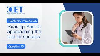 OET Reading Sample Test 5 - (Part C) Q10