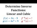Ex 1 Find The Inverse Of A Function