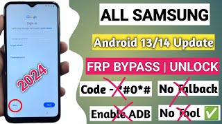 WITHOUT PC 2024 All Samsung Android 13/14 FRP Bypass | After Reset Google Account Bypass New Method