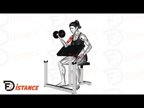 Exercice Curls pupitre unilatéral à la machine (pupitre)