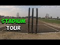 Biratnagar Cricket Stadium with flood light in Nepal.