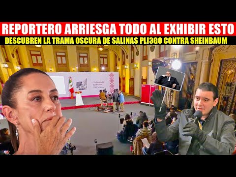💥🚨MIRA:JOVEN REPORTERO ARRIESGA SU VIDA AL EXHIBIR ESTO EN LA MAÑANERA, SHEINBAUM EN SHOCK