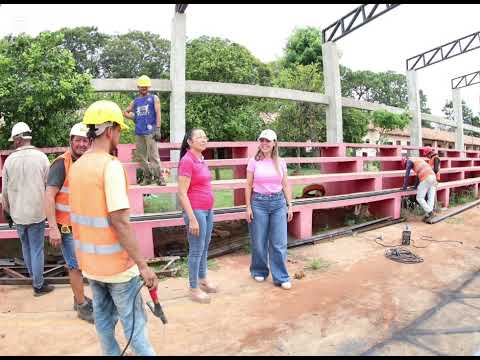 SIGUE LAS OBRAS DEL POLIDEPORTIVO  DEL COLEGIO  GRAL BERNANDINO CABALLERO  - PARAGUARI ⚽️🏟
