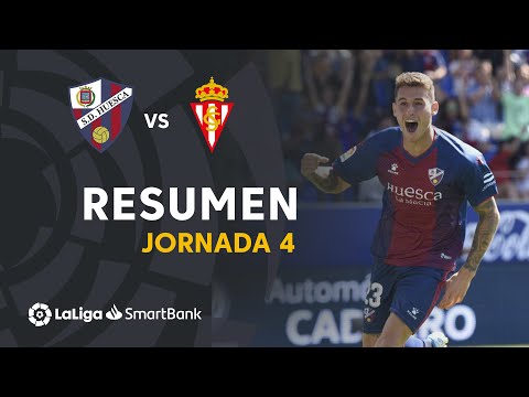 Resumen de SD Huesca vs Real Sporting (1-0)
