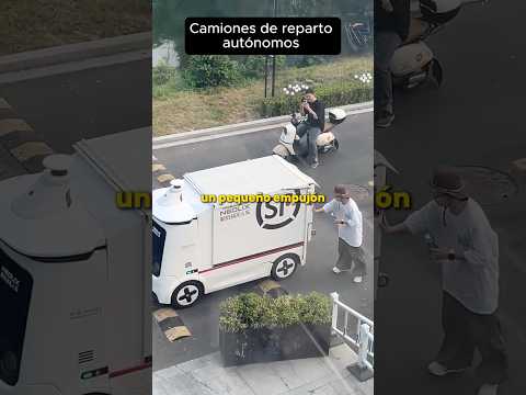 Estos camiones de reparto autónomos en China están a otro nivel 😂🚛 #camiones  #autónomo #china