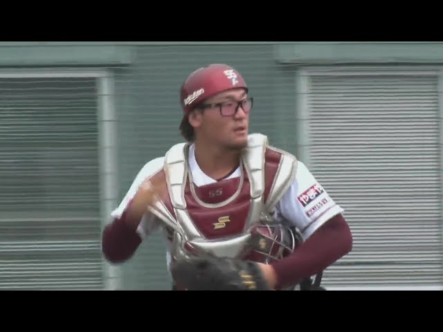 【ファーム】ピンチの芽を摘む好プレー!! イーグルス・安田悠馬 完璧な送球で盗塁を阻止!!  2024年7月16日 東北楽天ゴールデンイーグルス 対 東京ヤクルトスワローズ