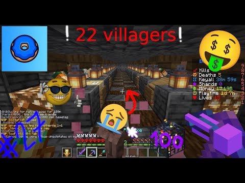 SPoBodos - RICH BASE RAID on the Donut SMP - 22 VILLAGERS (cheating on Donut SMP #27) - Meteor Client
