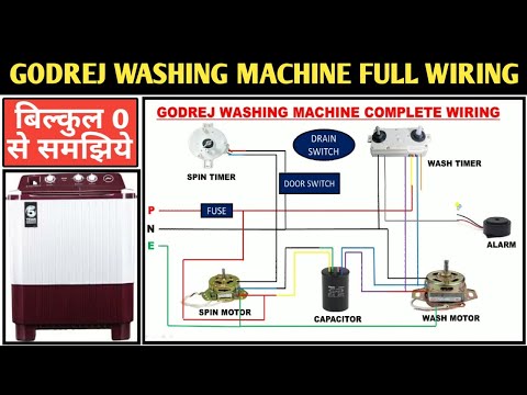 What are the key components in a Godrej washing machine wiring diagram