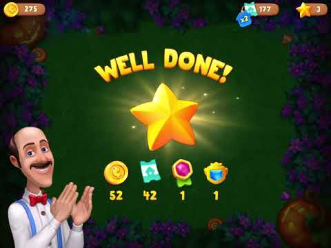 Gardenscapes Level 3356 With No Boosters - Clock Tower: Stained Glass Windows - Bonus Scene