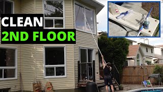 Cleaning Second Floor Windows