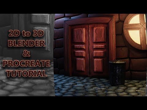 2D Painting to Stylized 3D environment - Blender Tutorial
