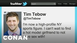 Why Would You Tweet That: Tebow, Gaga, Kravitz &amp; More - CONAN on TBS