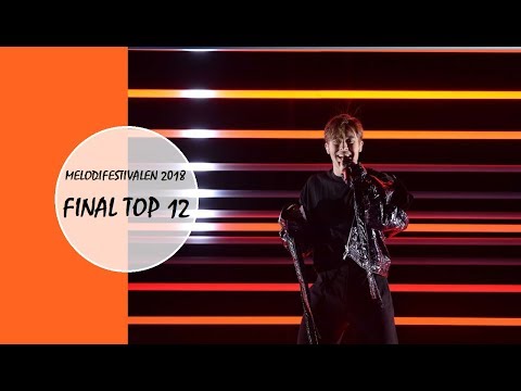 TOP 12 - Melodifestivalen Final (Sweden 2018)