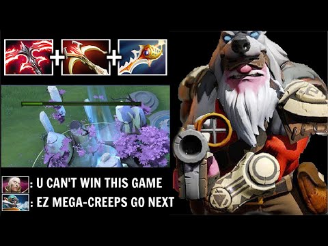 DESOLATOR LEVEL 2 + RAPIER Sniper vs Megas Crazy Throne Def Comeback Max DMG Stack Build Dota 2