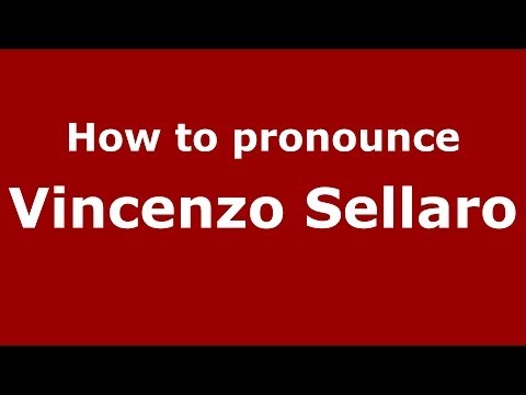 How to pronounce Vincenzo Sellaro (Italian/Italy) - PronounceNames.com