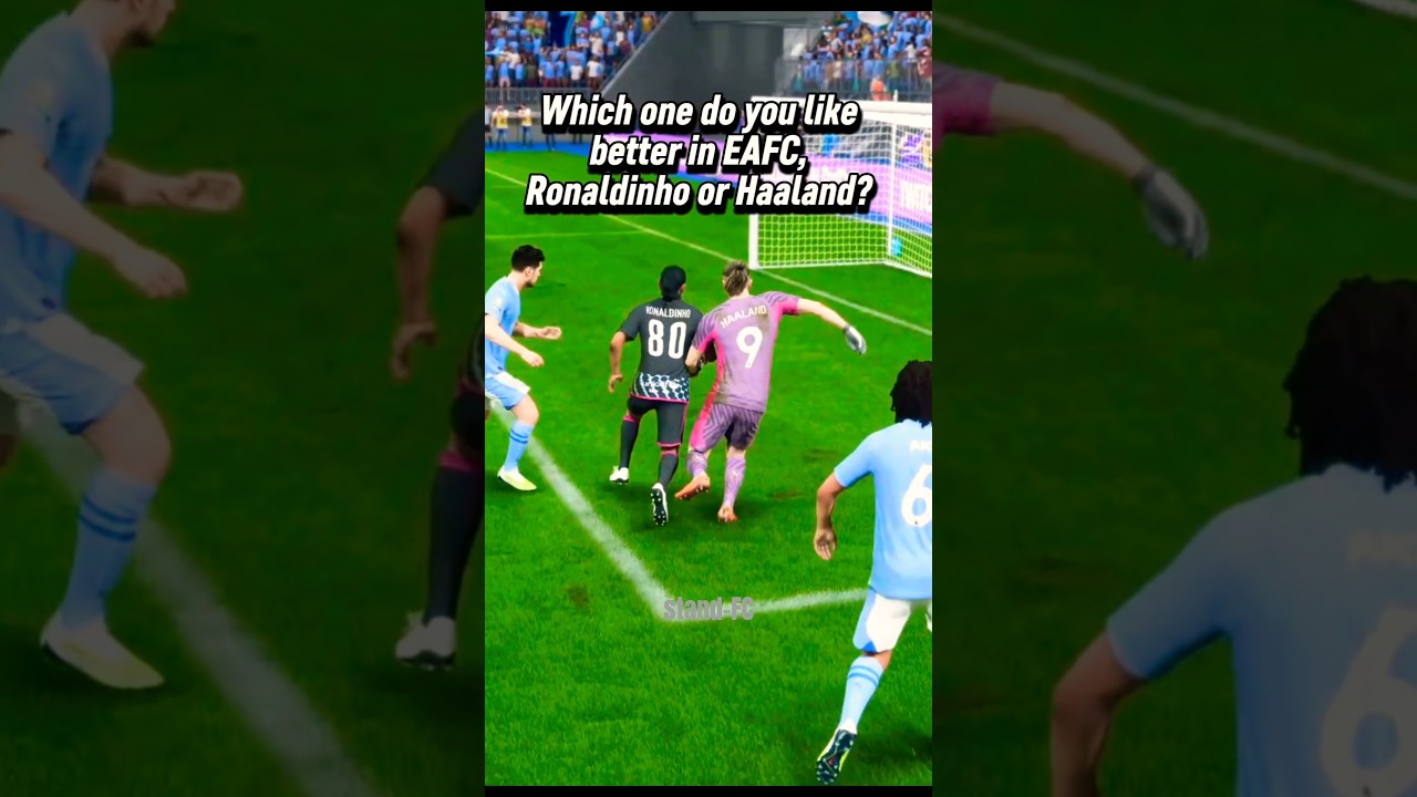 ronaldinho🇧🇷 vs Haaland🇳🇴 #shorts #FC24 #football #soccer #games #gaming #ronaldinho #haaland #fifa
